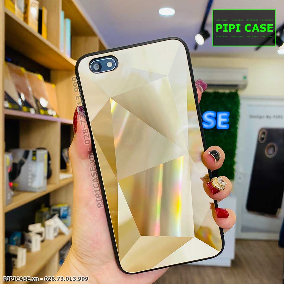 Ốp Lưng Oppo F3 - Kim Cương 6D - Vàng