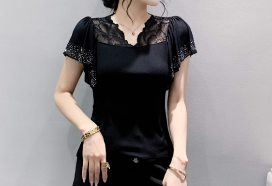 17526-Áo kiểu tay tiên vai phối ren  cách điệu ( thun, ren)_thumbnail_1