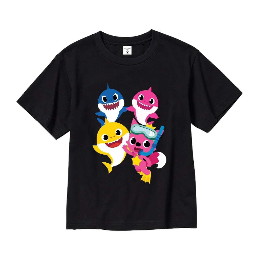Áo thun bé gái Baby Shark cá mập AED688 Miucho Kid 100% vải cotton thoáng mát basic_thumbnail_0