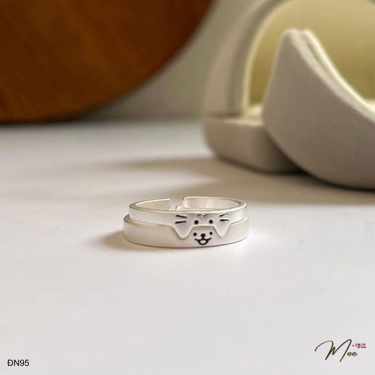 ĐN95 - Nhẫn đôi Couple Dog and Cat cute (có size)_thumbnail_4