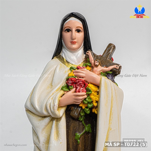 Tượng Thánh Teresa HĐGS 15cm vẽ tay Beconi_thumbnail_4