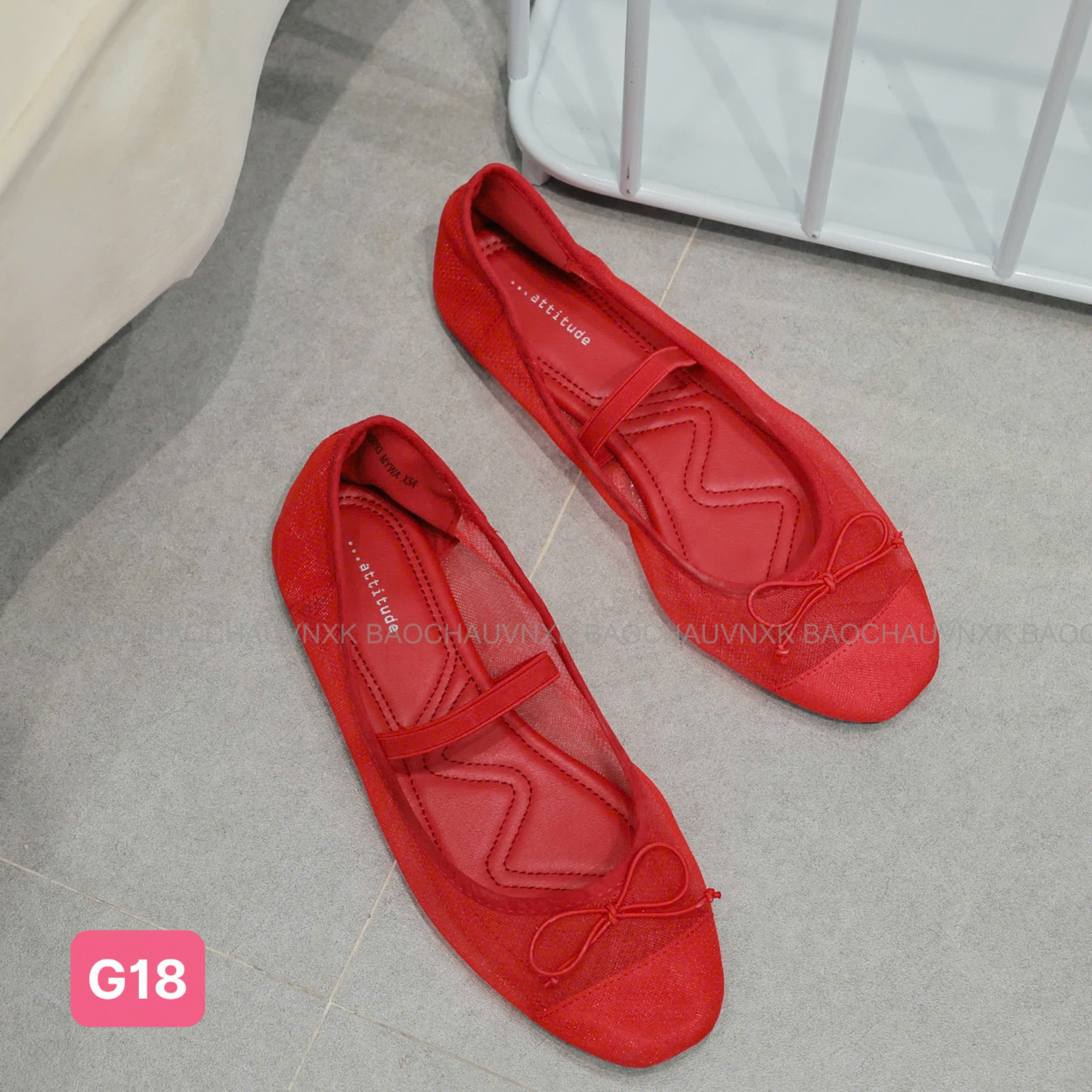 SALE G18 GIÀY BÚP BÊ ĐỎ