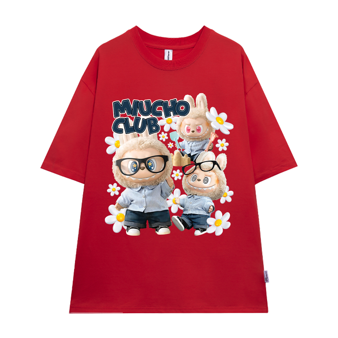 Áo phông labubu form rộng unisex ATD1447 Miucho vải cotton cổ tròn in mix_thumbnail_9