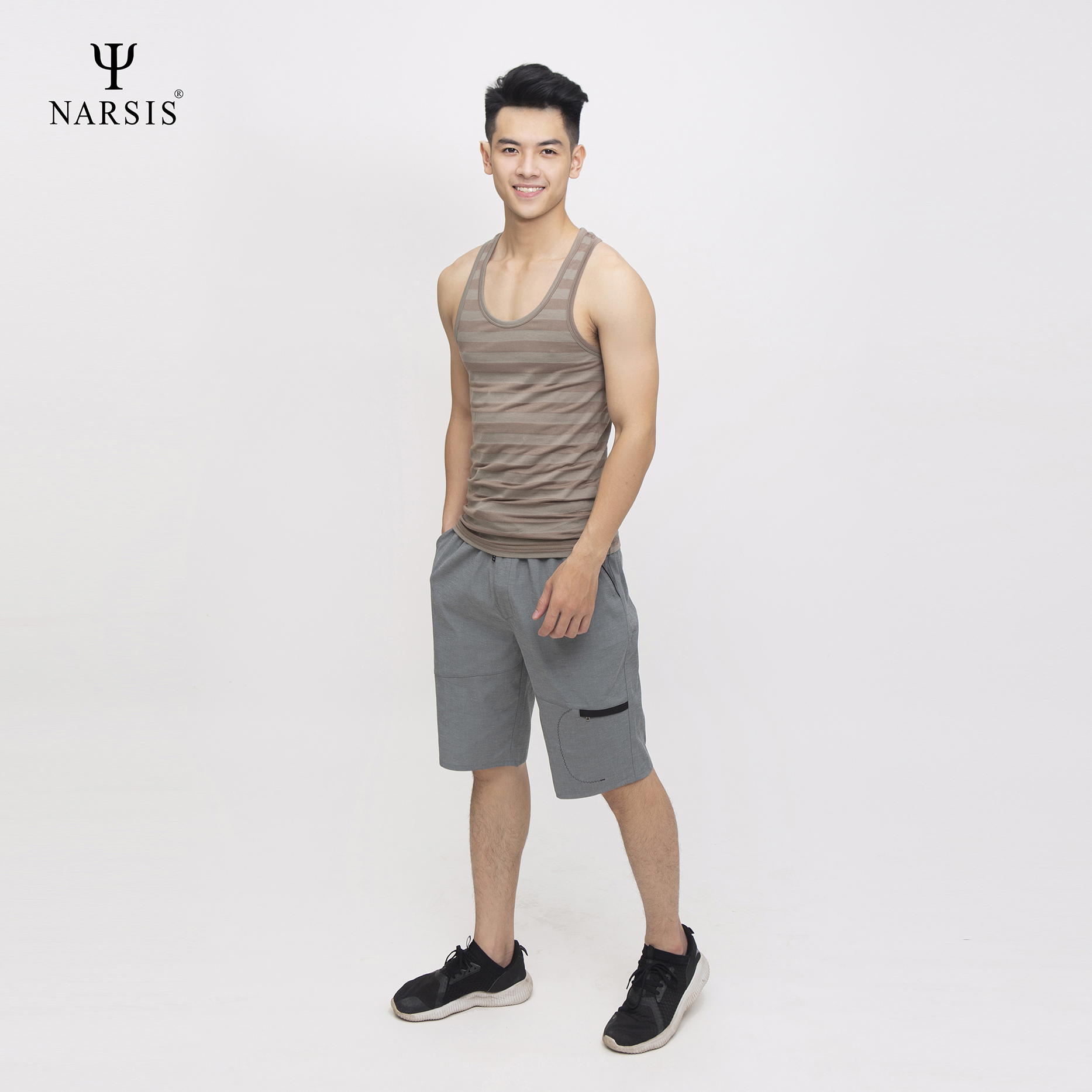 ÁO MAY Ô NAM D4068 NARSIS VẢI COTTON MỀM MẠI, CO GIÃN TỐT, VẢI THOẢI MÁI VẬN ĐỘNG, HÚT ẨM TỐT_thumbnail_1