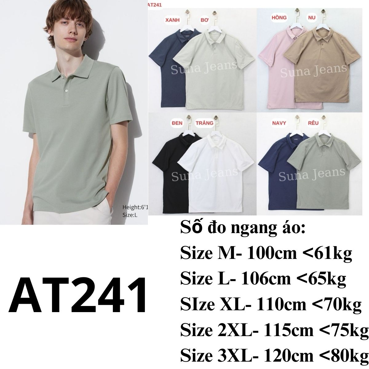 AT241- ÁO POLO NAM ANDAR