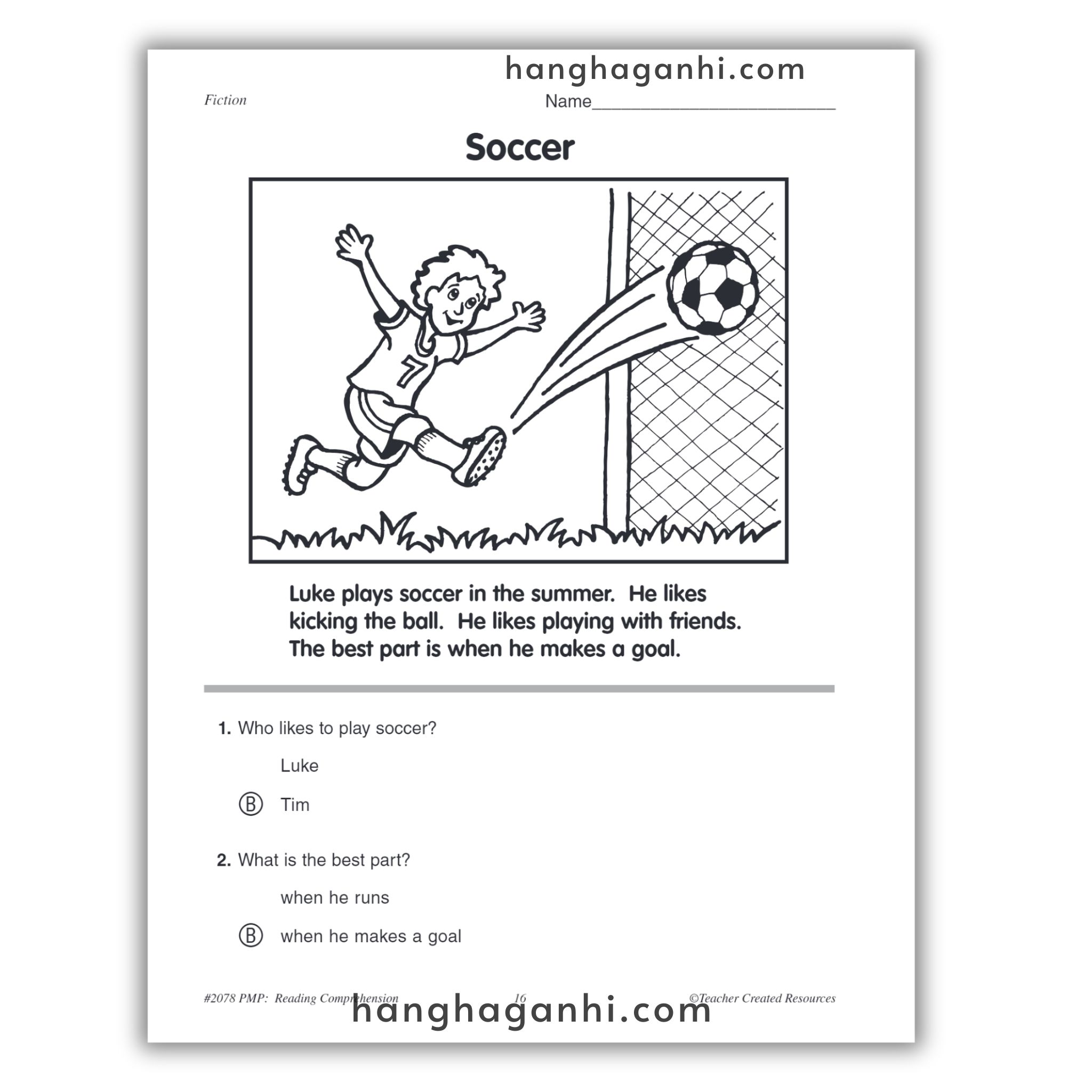 Reading Comprehension Grade K Teacher Created Resources, sách đọc hiểu lớp K_thumbnail_13