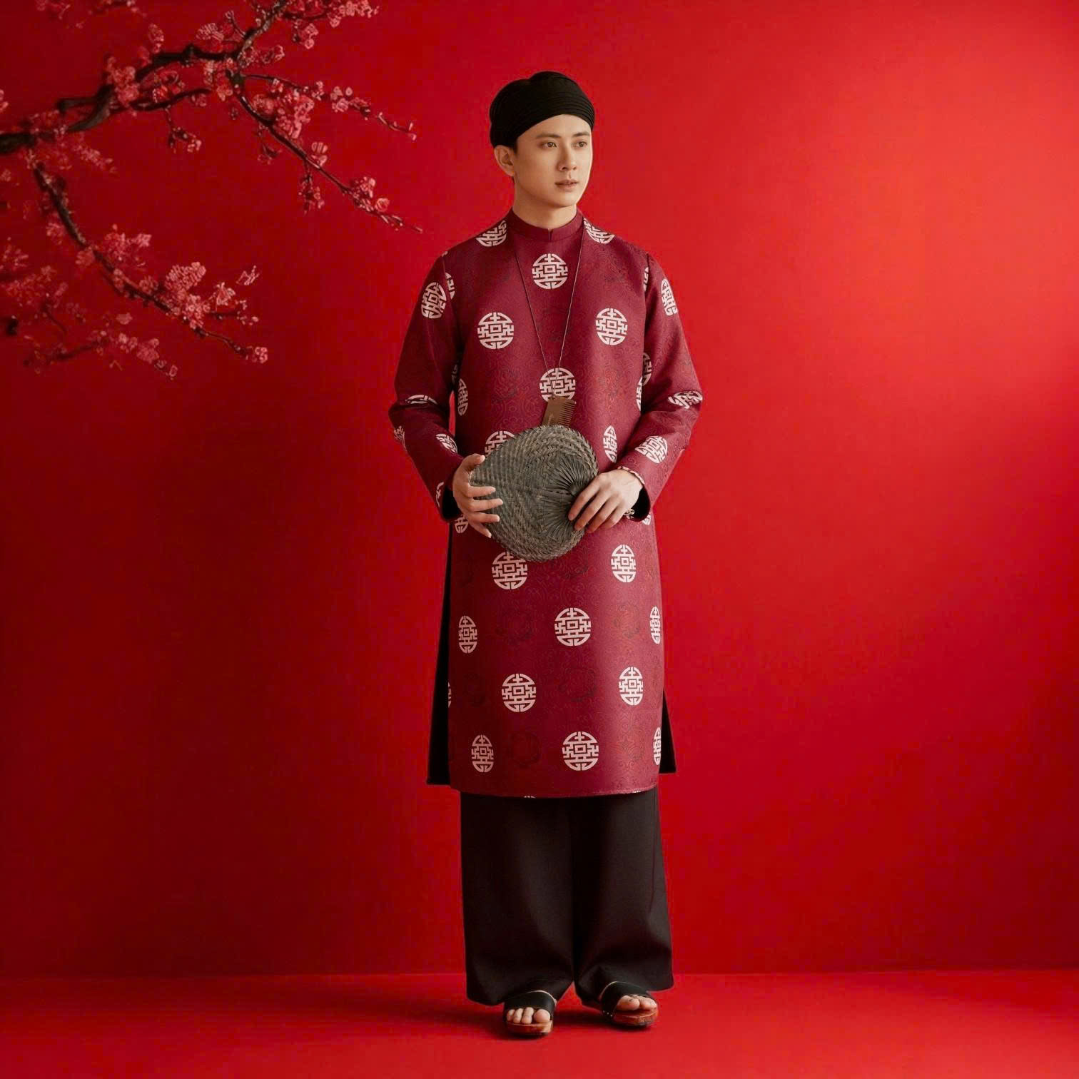 Áo Dài Nam Cách Tân Gấm Hỷ - Mặc Tết, Chụp Ảnh NX90_thumbnail_4