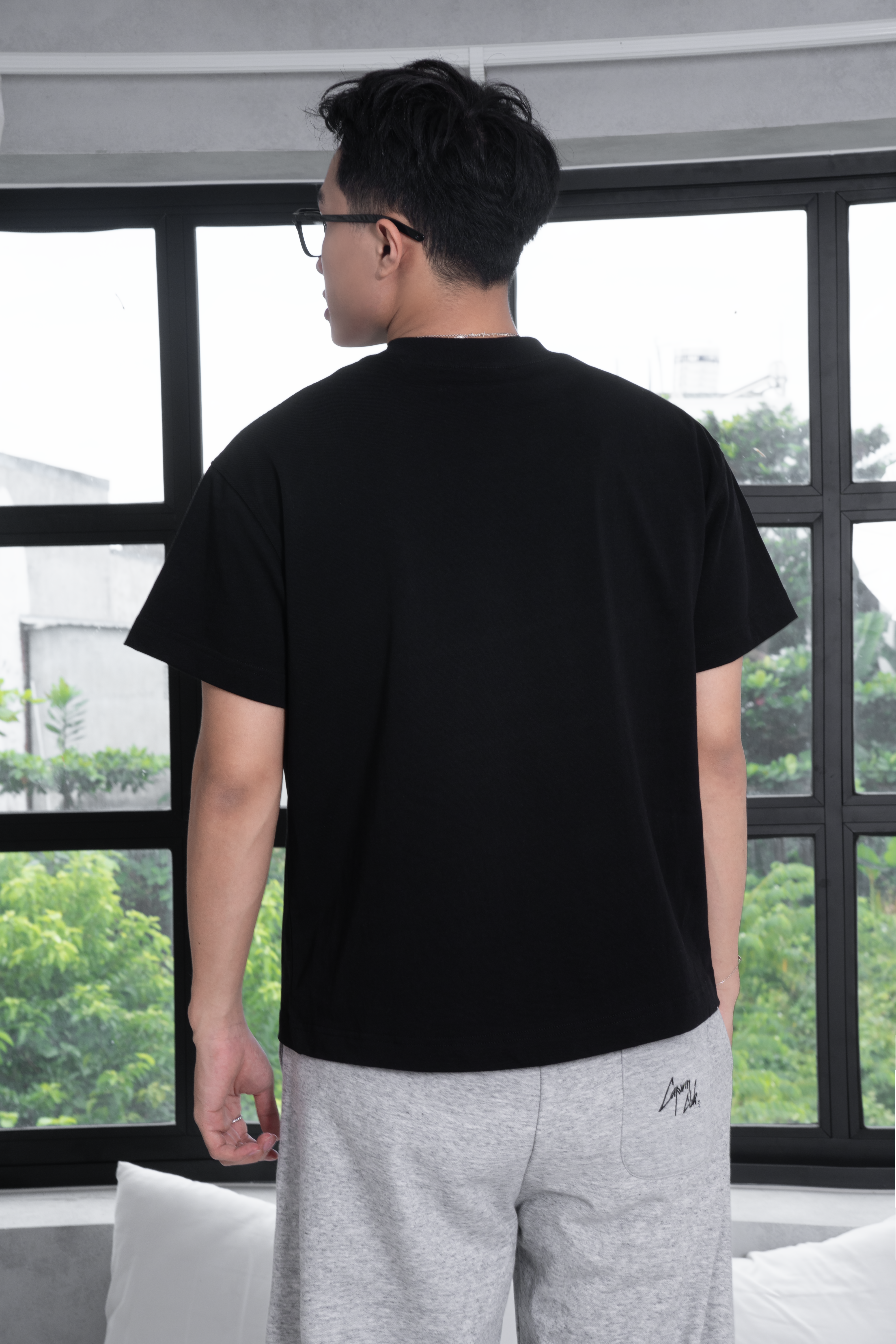 Áo boxy crop HYRO unisex chất liệu cotton interlock dành cho nam và nữ _thumbnail_2