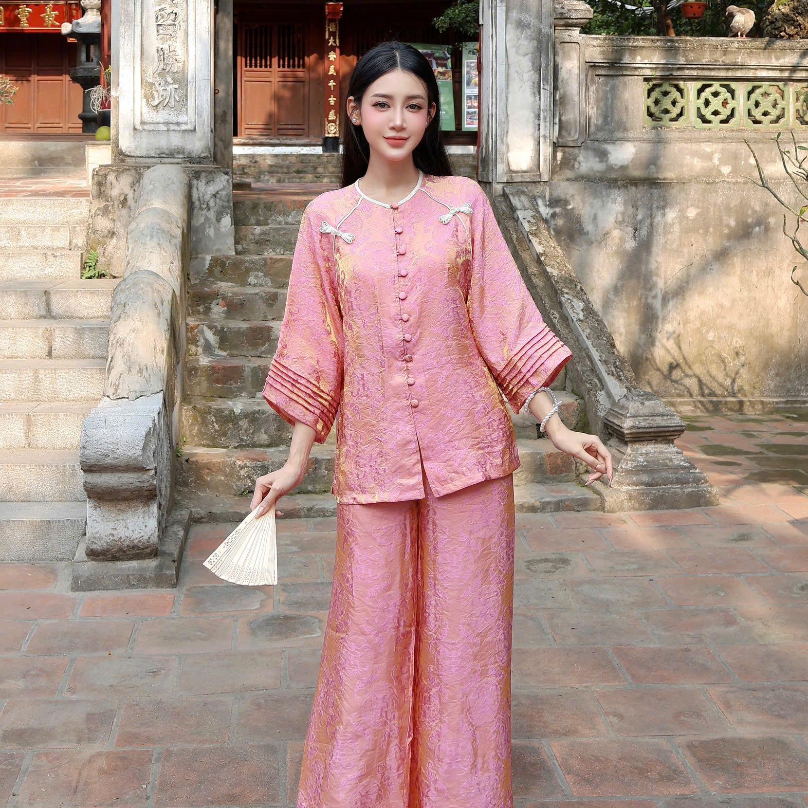 PP376 Pháp phục lễ chùa lụa ánh kim Tinh Nhi_thumbnail_0