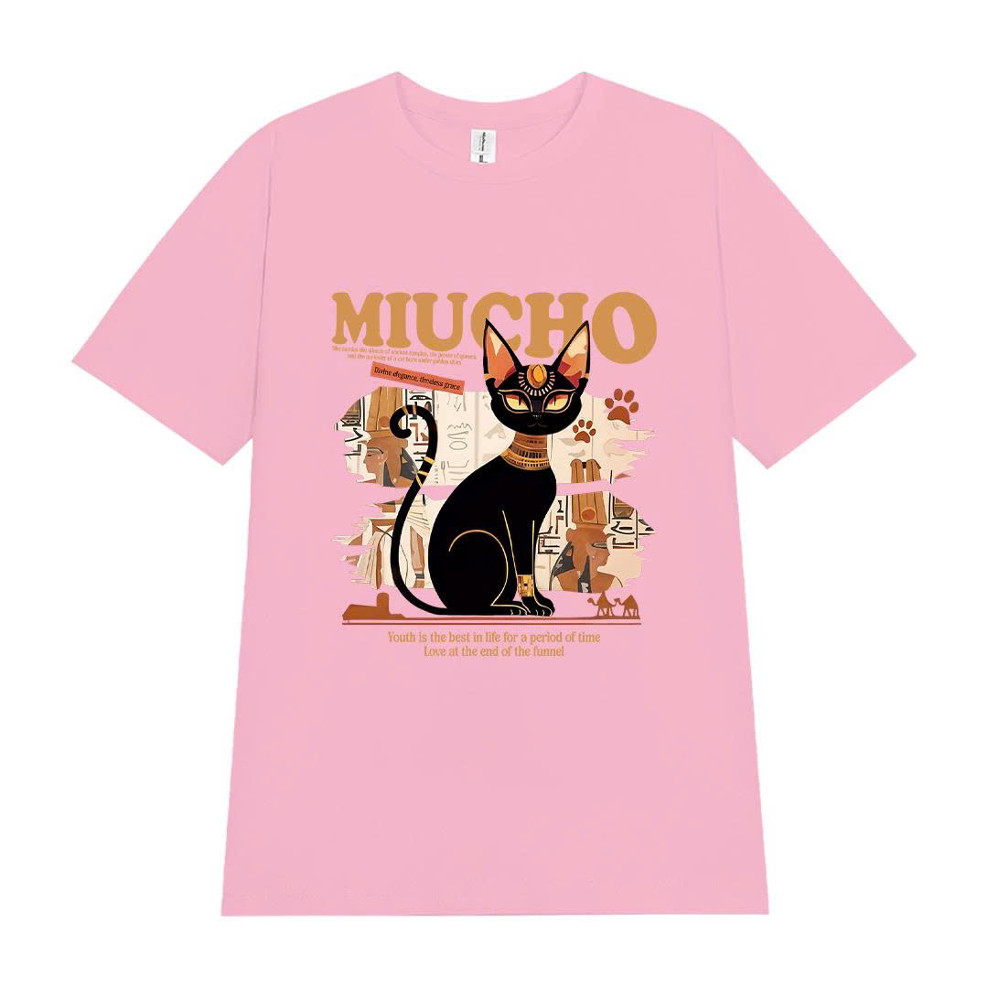 Áo thun nữ form vừa regular dáng ngắn ARD2283 Miucho Chic tay ngắn vải cotton thoáng mát cổ tròn in mix_thumbnail_10