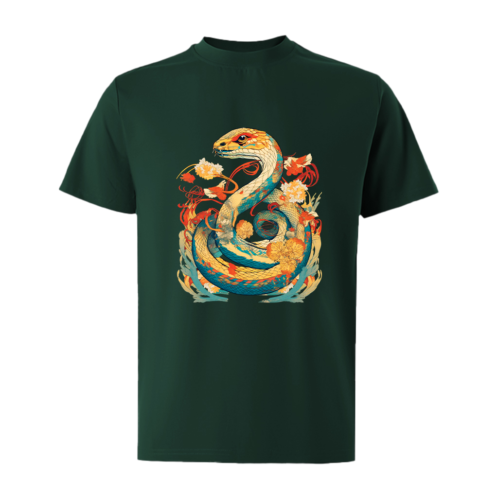 Áo thun nam form rộng 12 con giáp tuổi Tỵ ATD482 Miucho Iconic cotton cổ tròn in graphic_thumbnail_0