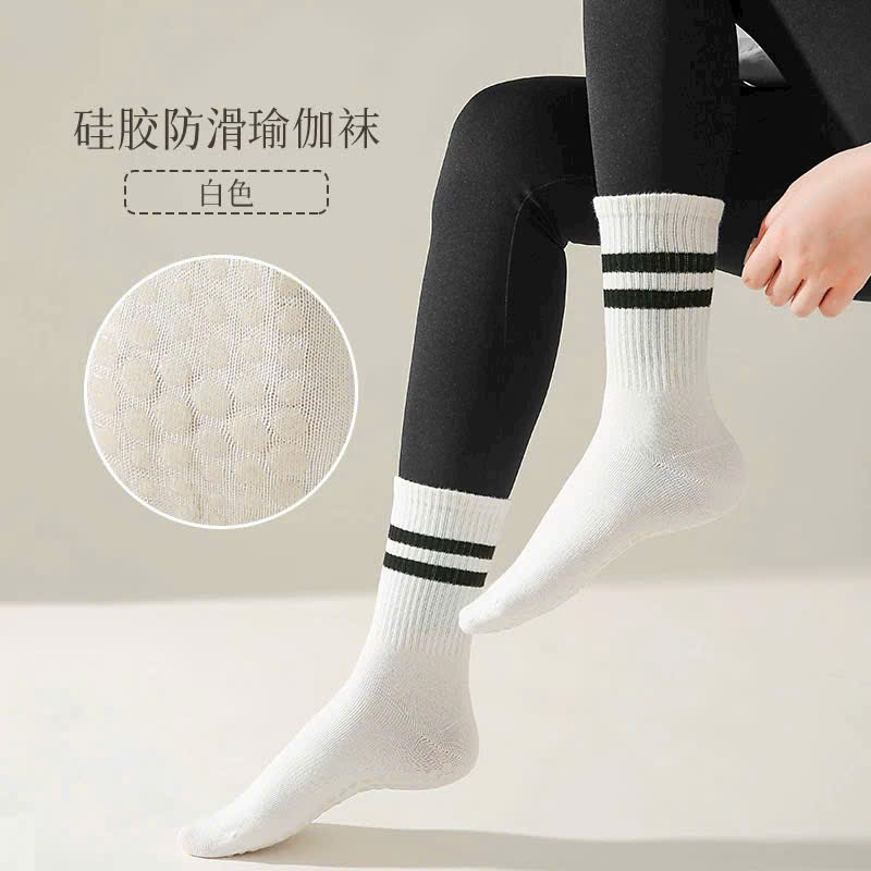 Vớ Yoga Nữ Cổ Cao, Tất Thể Thao Nữ Cotton Chống Trượt Thoáng Mát Co Dãn, Vớ Nữ Cổ Cao Yoga Cao Cấp_thumbnail_5