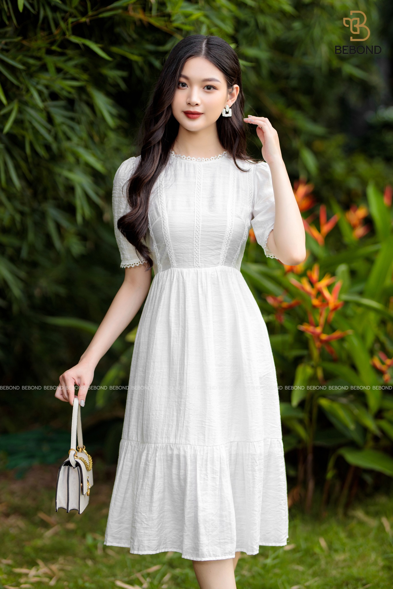 Đầm đũi trắng phối ren - Stunie Dress_thumbnail_2