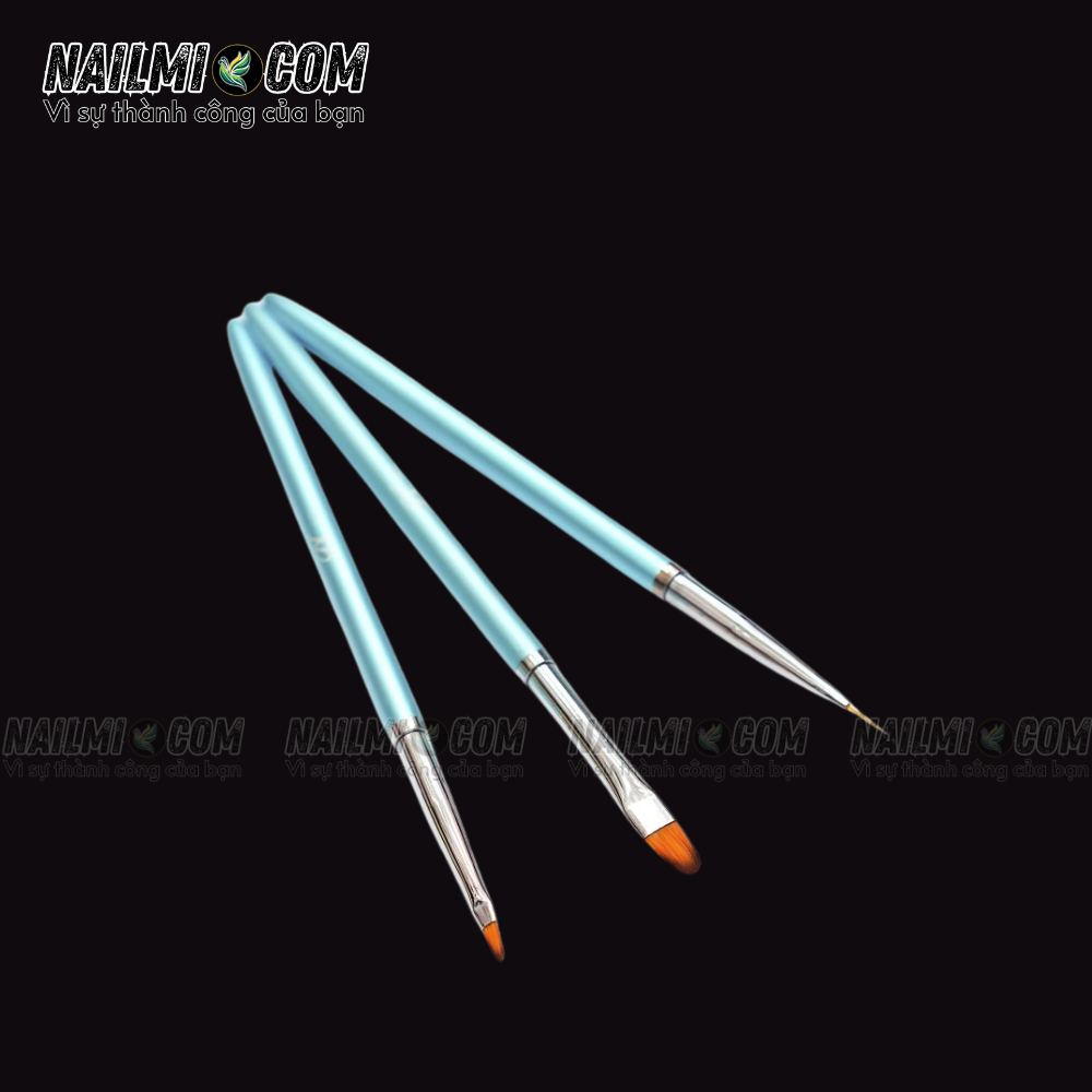 Set cọ mix kiểu - vẽ móng - 3 cái - Dingxi - cán nhôm_thumbnail_2