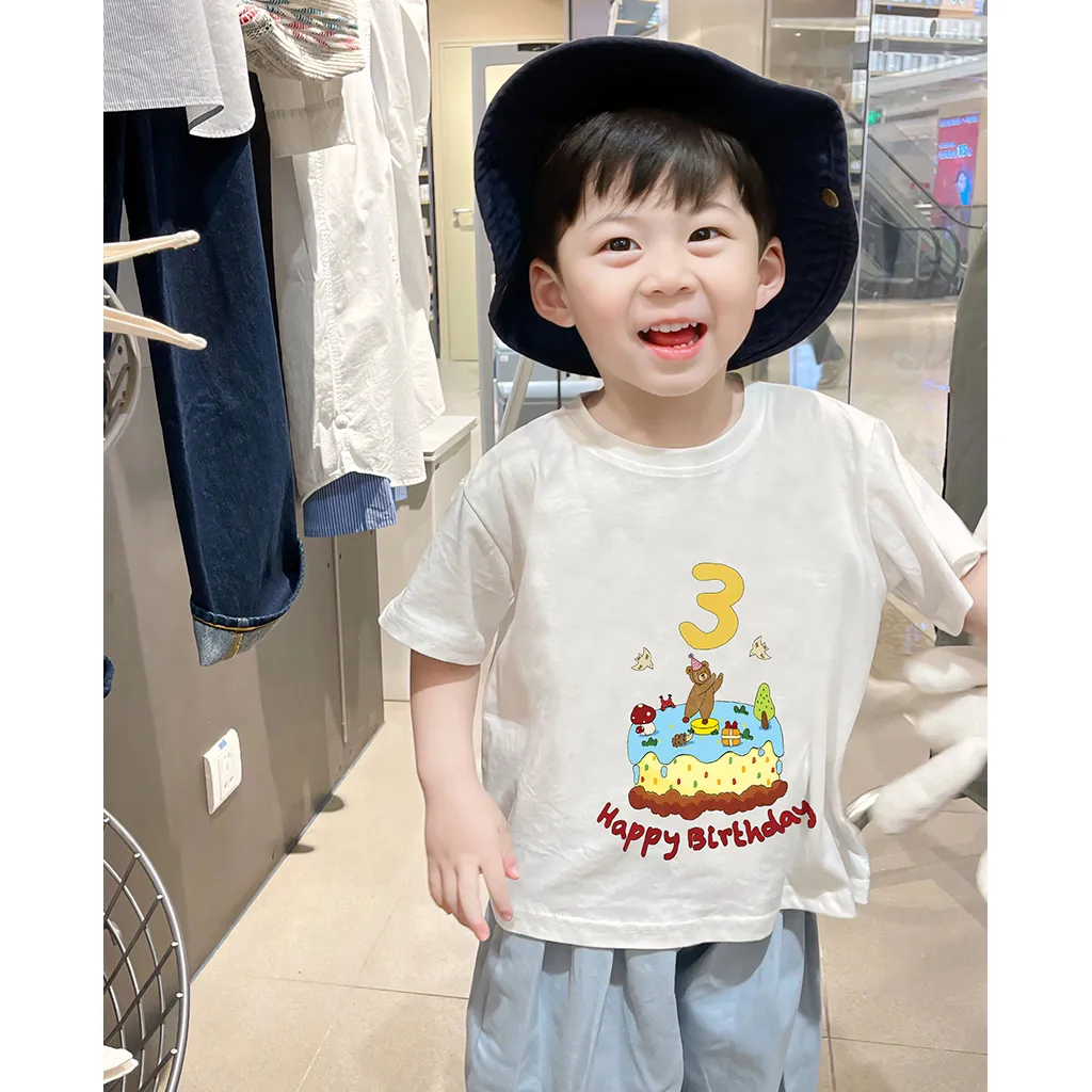 Áo thun cho bé sinh nhật 3 tuổi form rộng 2573 Miucho Kid vải cotton mềm mại thoáng mát thấm hút mồ hôi_thumbnail_2