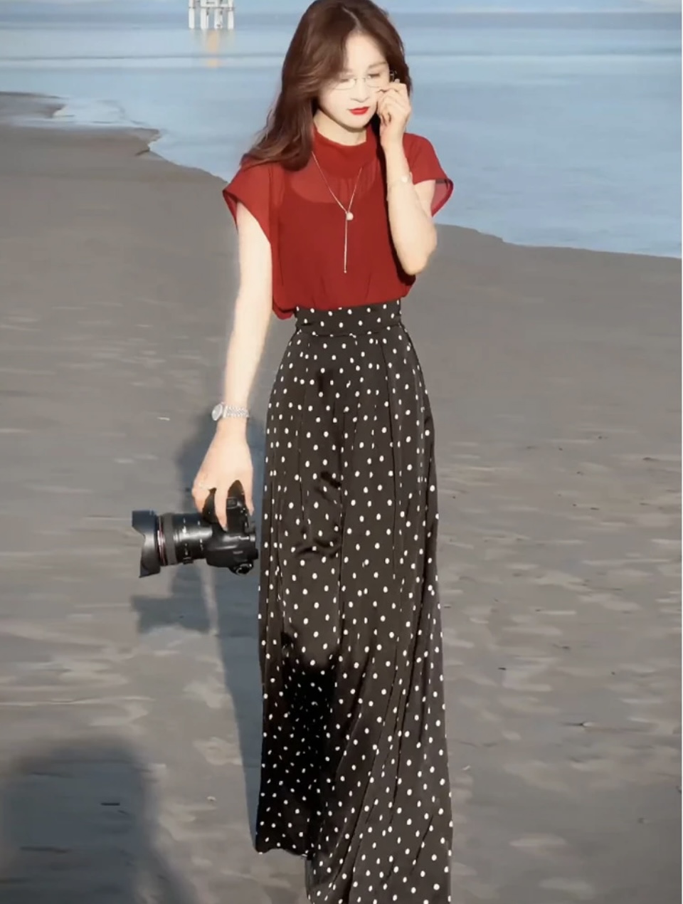 Sét bộ áo lụa băng mỏng cạp cao quần ống rộng_thumbnail_3