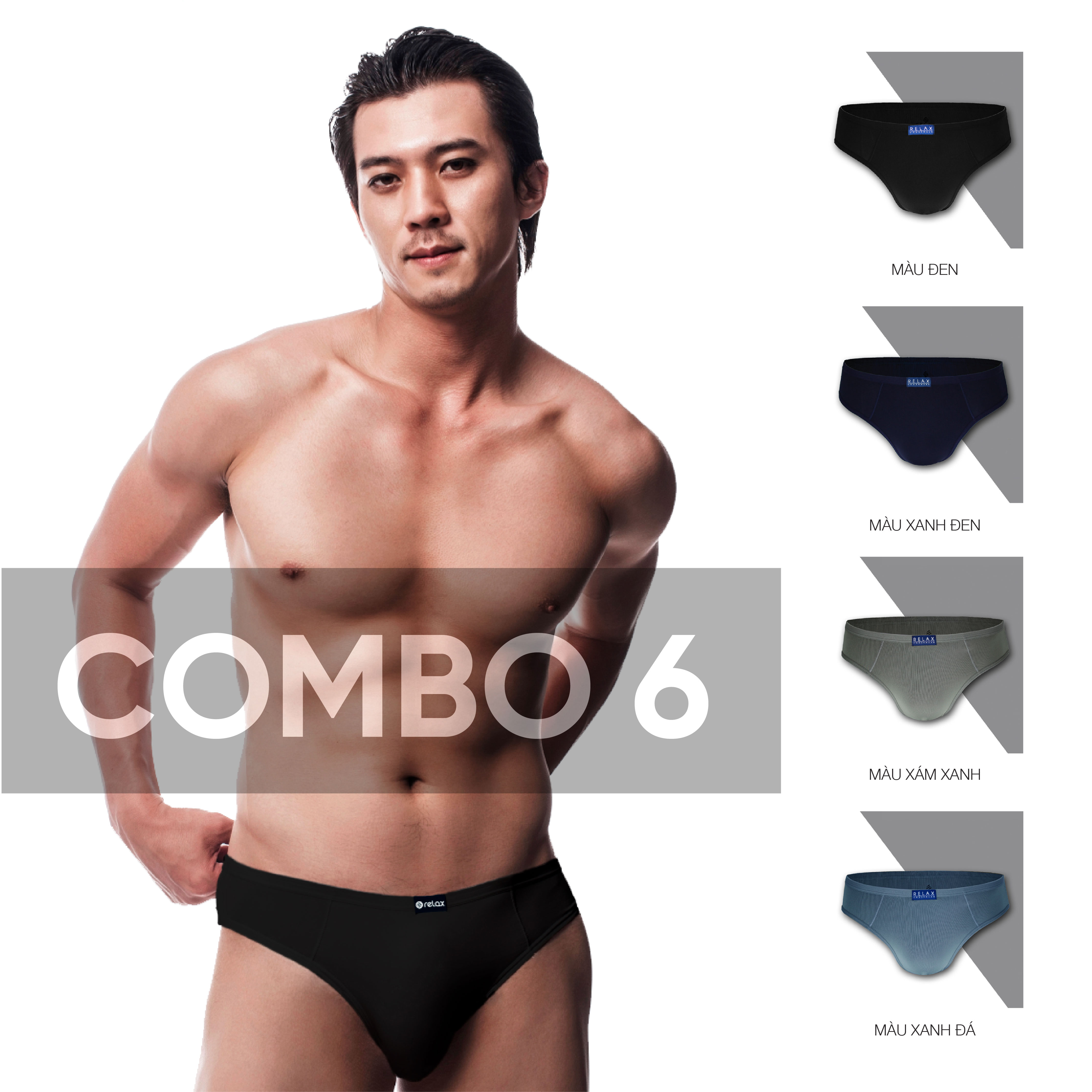 RL036 - COMBO 6 QUẦN LÓT NAM RELAX