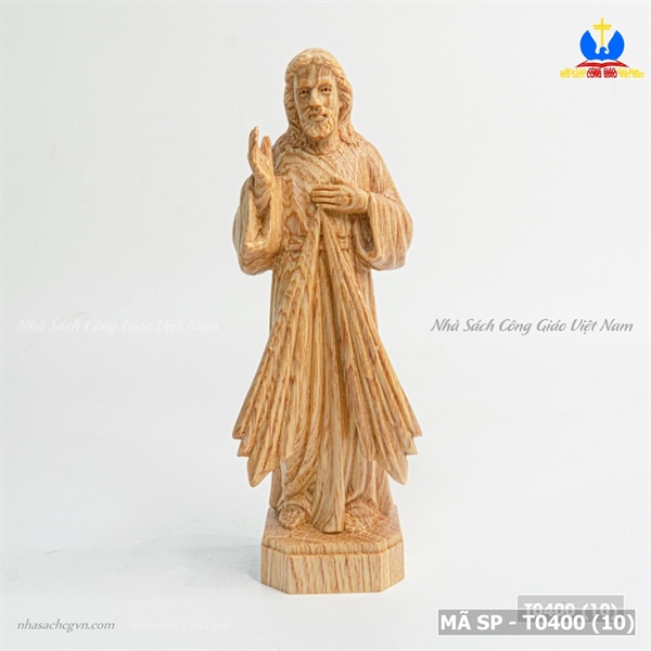 Tượng Chúa thương xót 15cm gỗ Pơmu
