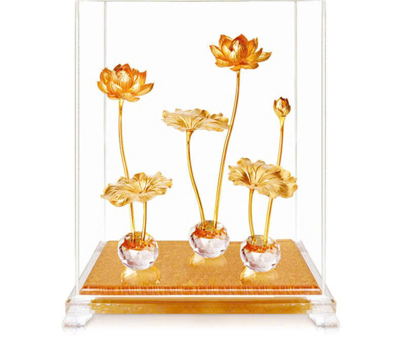 Hồ hoa sen mạ vàng 24k cao cấp _thumbnail_1