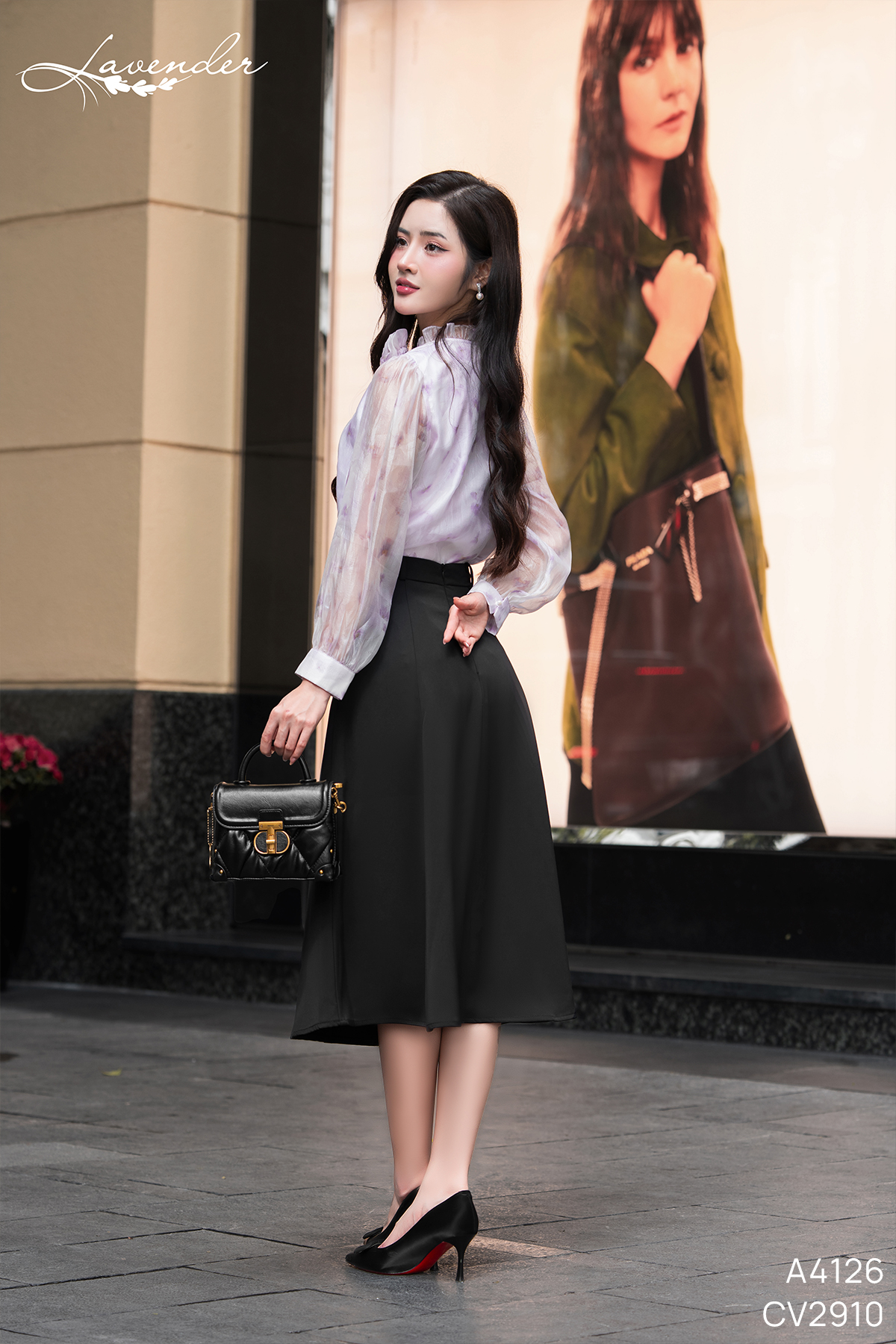 Set Áo sơ mi tơ ngọc trai hoa tím cổ bèo A4126_thumbnail_1