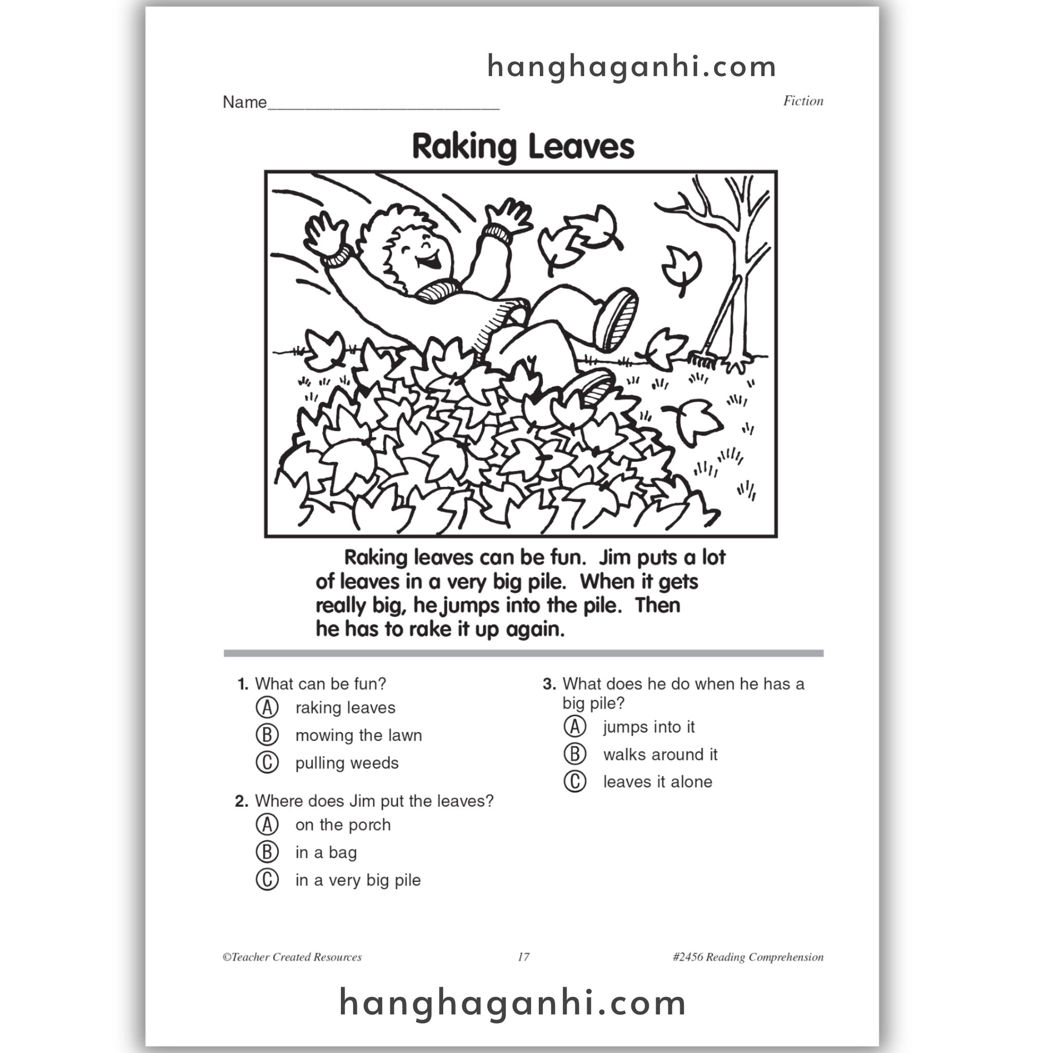 Reading Comprehension Grade 1 Teacher Created Resources, sách đọc hiểu lớp 1_thumbnail_8