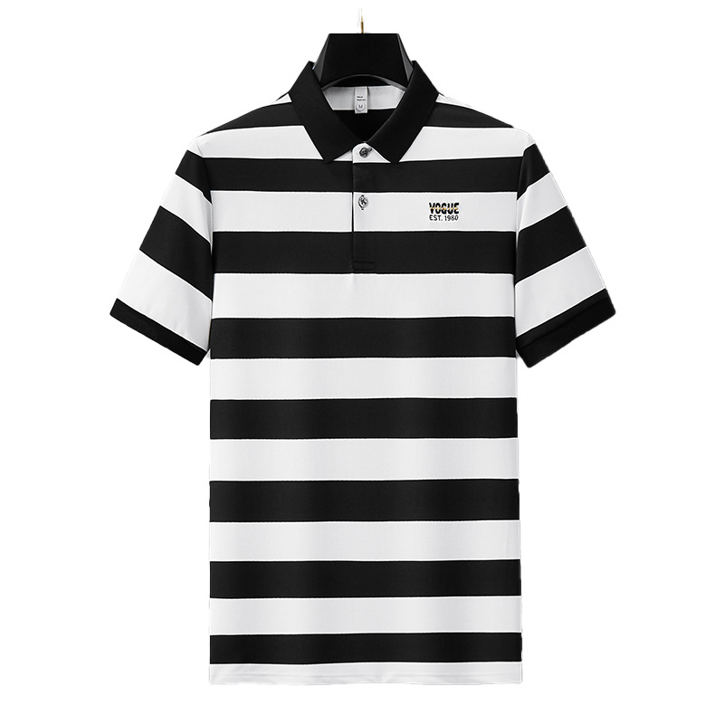 PA56 – Áo polo nam ve áo sọc rộng cao cấp, không cần ủi