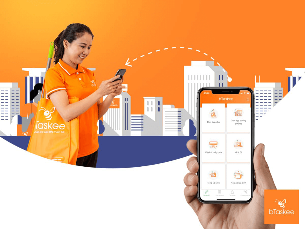 bTaskee - Ứng dụng giúp việc nhà thời công nghệ
