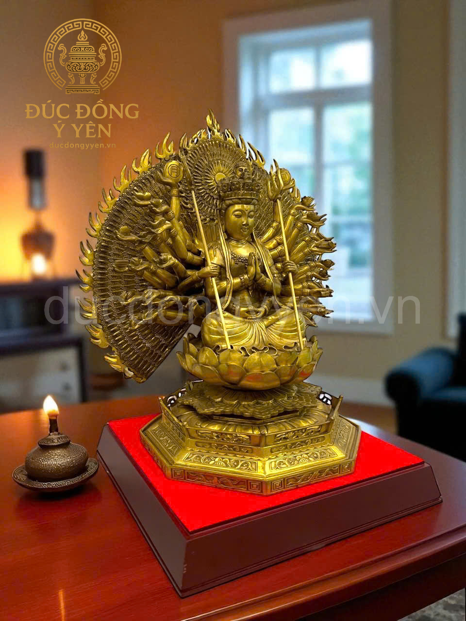 Tượng Phật Thiên Thủ Thiên Nhãn bằng đồng vàng _thumbnail_2