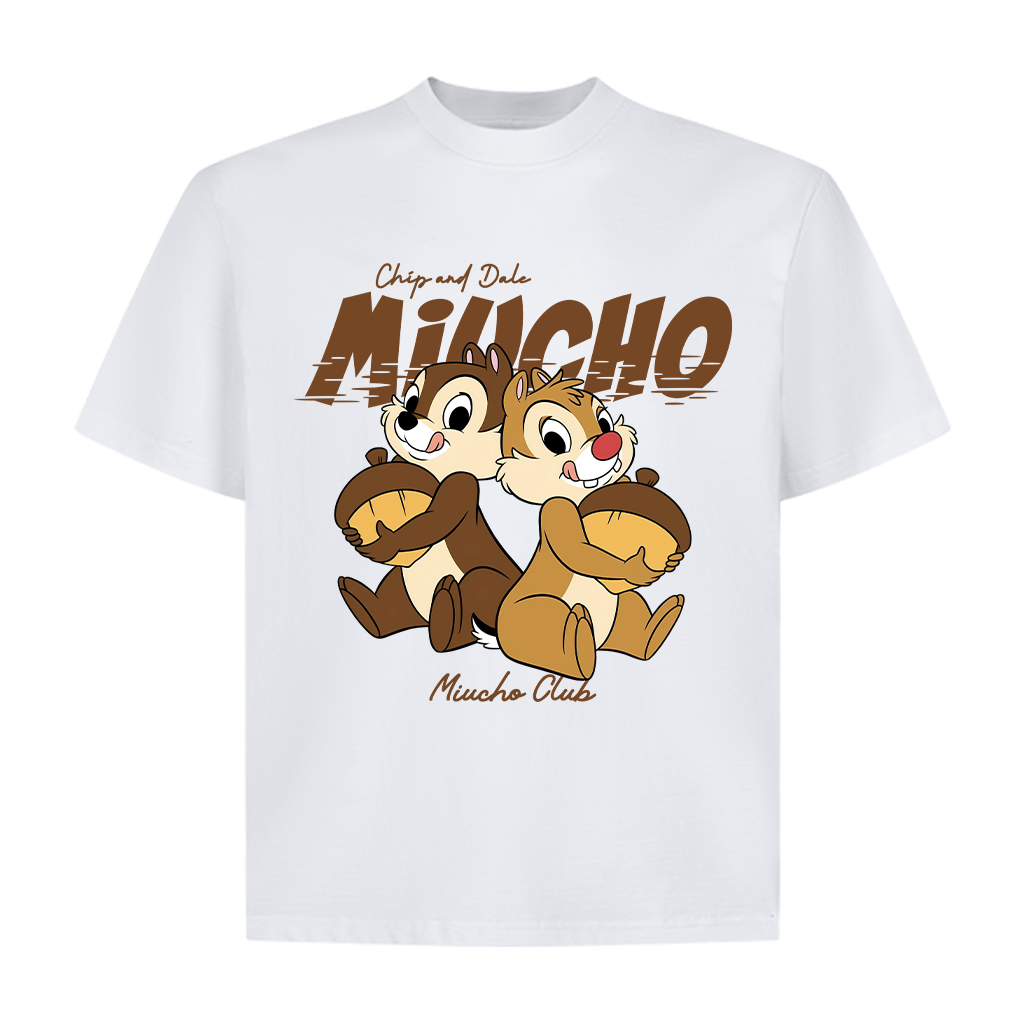 Áo phông form boxy in hoạt hình dễ thương 2355 Miucho Club cổ tròn vải cotton 2 chiều cao cấp in mix_thumbnail_8