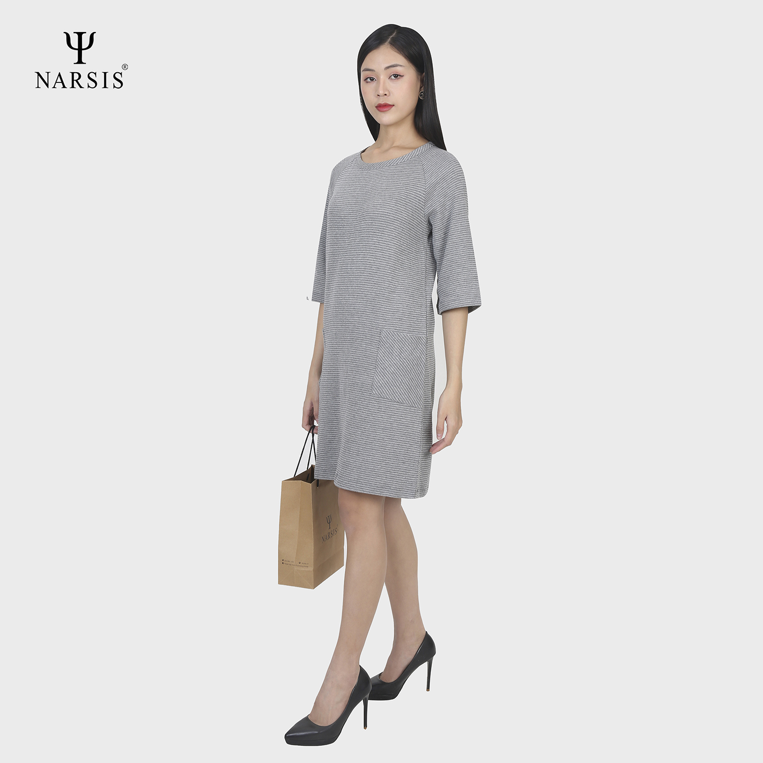 VÁY NỮ B8016 NARSIS VẢI LEN COTTON ẤM ÁP, THOÁNG MÁT, GIỮ ẤM TỐT, MỀM MẠI, GIỮ ẤM TỐT, MỀM MẠI_thumbnail_2