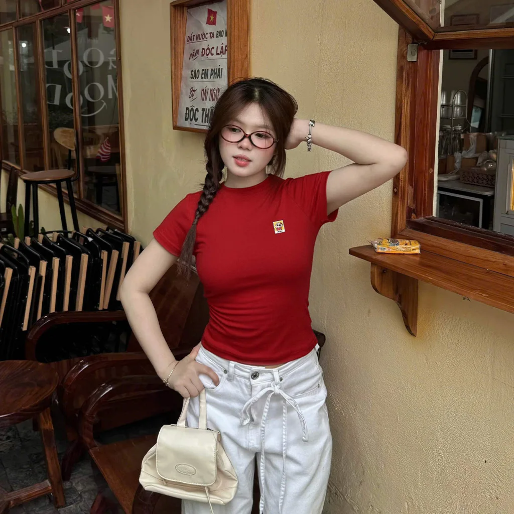 Áo baby tee form slim fit Miucho vải visco thoáng mát hack dáng nhiều màu 3008_thumbnail_4