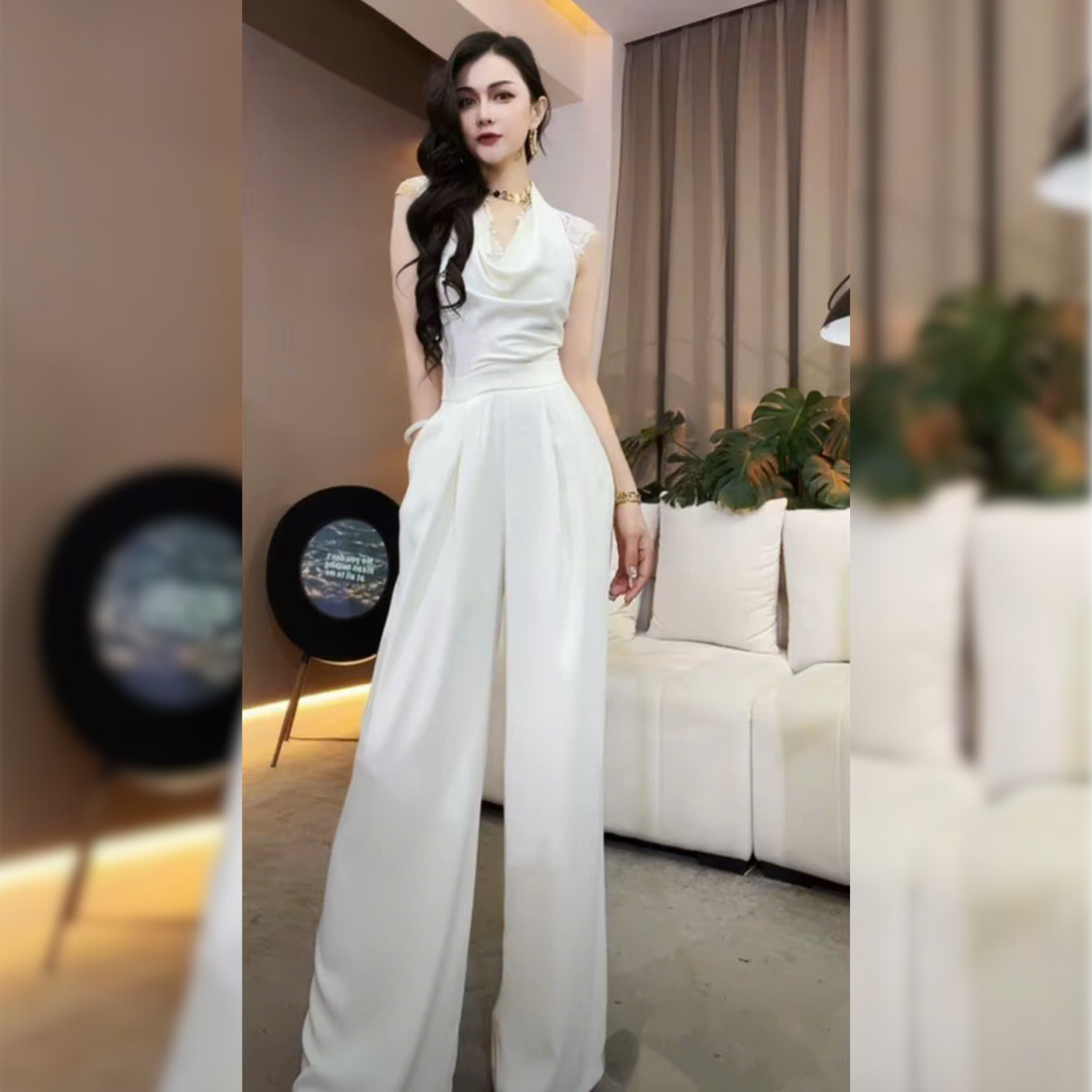 Jumpsuit kiểu yếm phối ren cao cấp_thumbnail_1