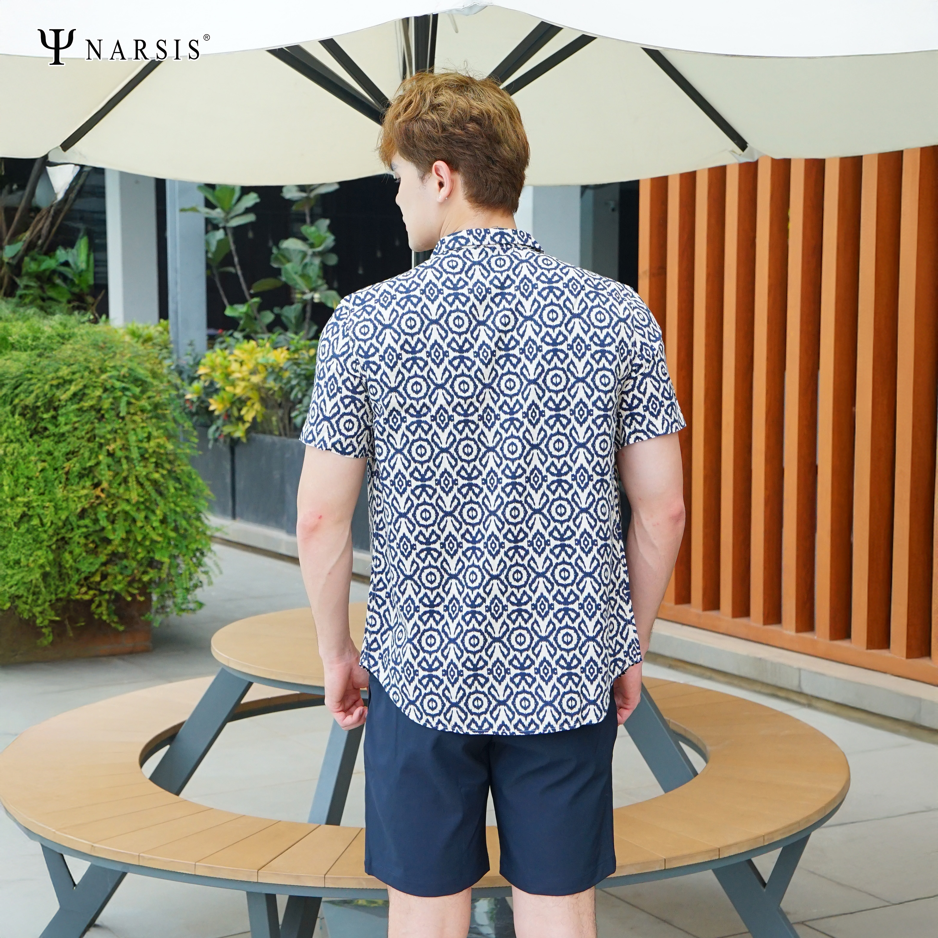 ÁO SƠ MI NAM D0008 NARSIS CHẤT LIỆU THOÁNG MÁT, DỄ CHỊU, THOẢI MÁI CẢ NGÀY, DỄ VẬN ĐỘNG_thumbnail_2