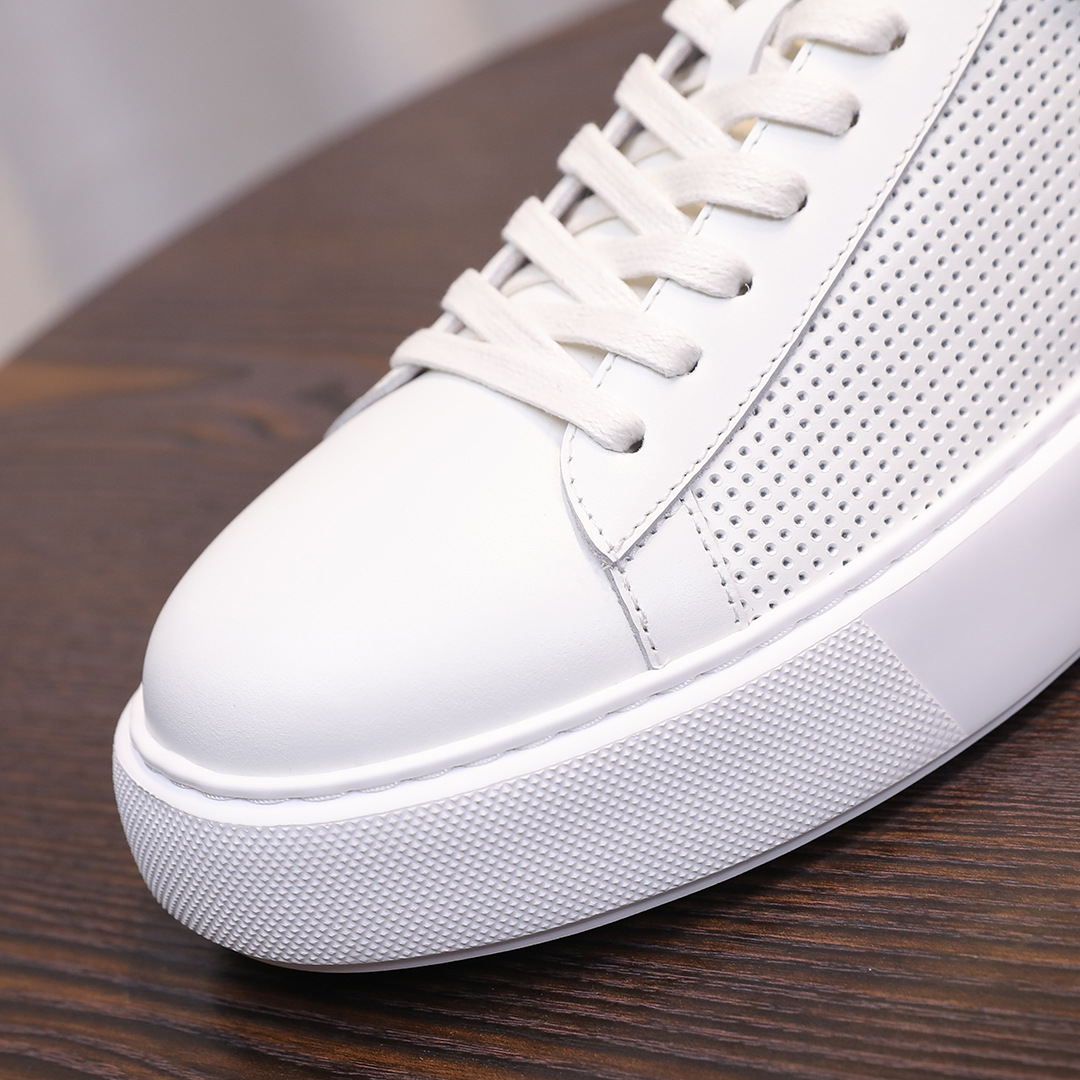 Giày trắng đục lỗ thoáng khí mùa hè mới dành cho nam giày thể thao phiên bản Hàn Quốc thời trang hợp thời trang da thật giày nam siêu nhẹ_thumbnail_6