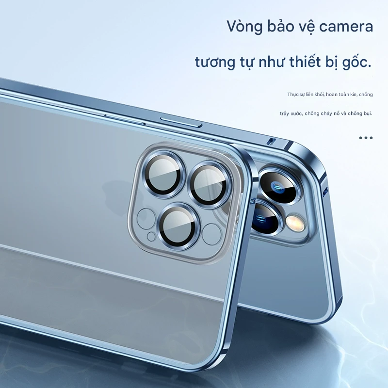 ỐP LƯNG IPHONE VỚI KHUNG VIỀN BẰNG KIM LOẠI MẶT LƯNG NHÁM MỜ CÓ THẾ THÁO RỜI NHỜ KHÓA ĐÀN HỒI_thumbnail_17