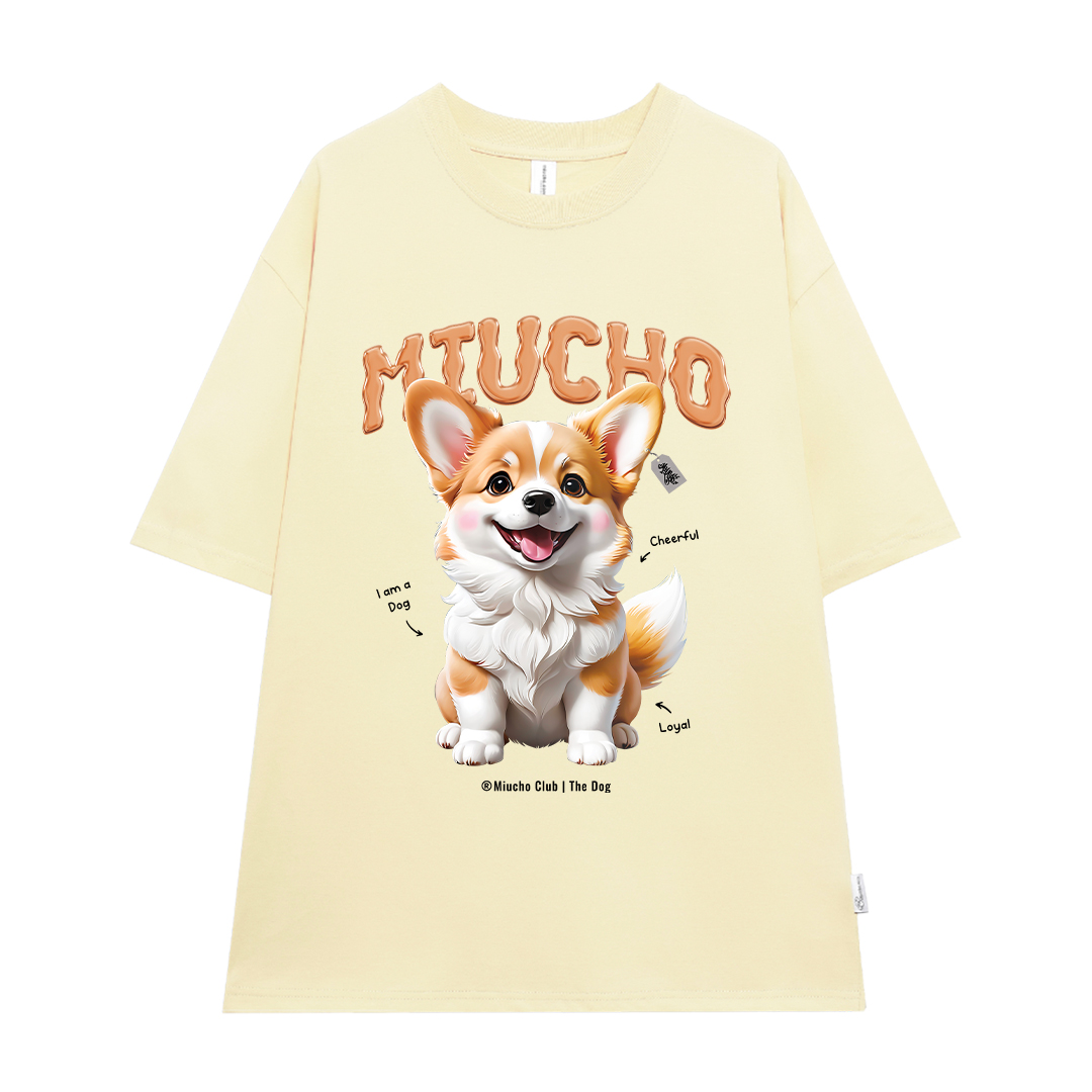 Áo thun form rộng 12 con giáp tuổi Tuất ATD1237 Miucho tay ngắn cổ tròn in mix_thumbnail_14