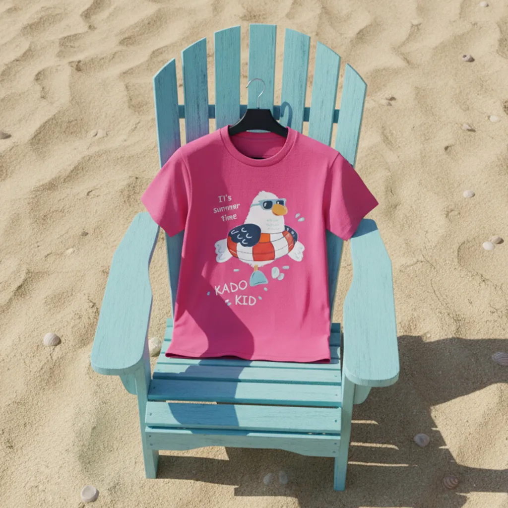 Áo thun bé gái form rộng hoạt hình hè biển Kado 3433_thumbnail_6