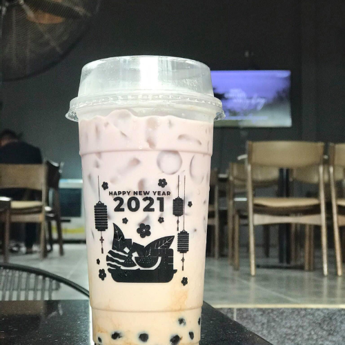 Trà sữa khoai môn macchiato