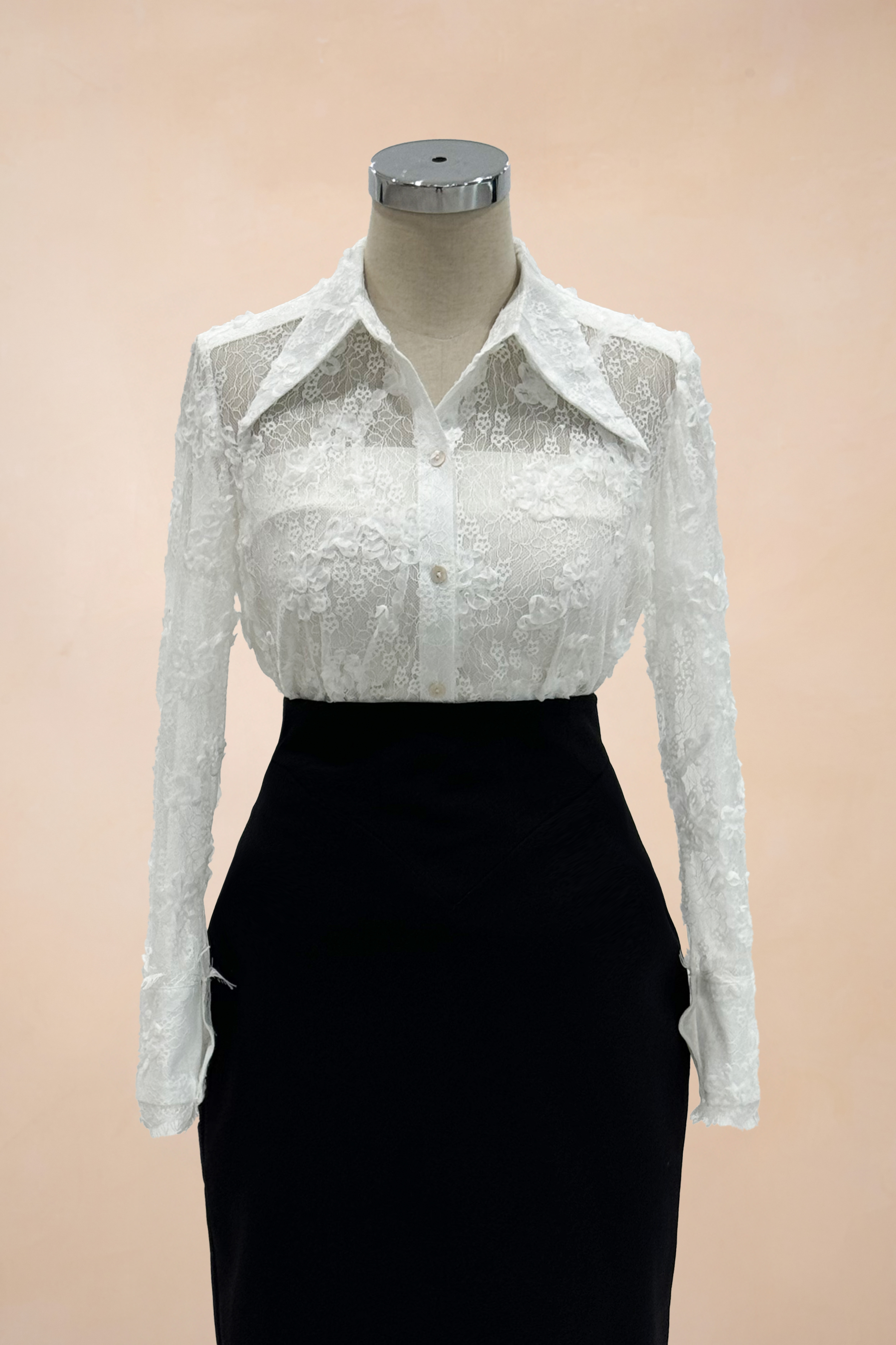 Sơ Mi Ren Hoa Nổi