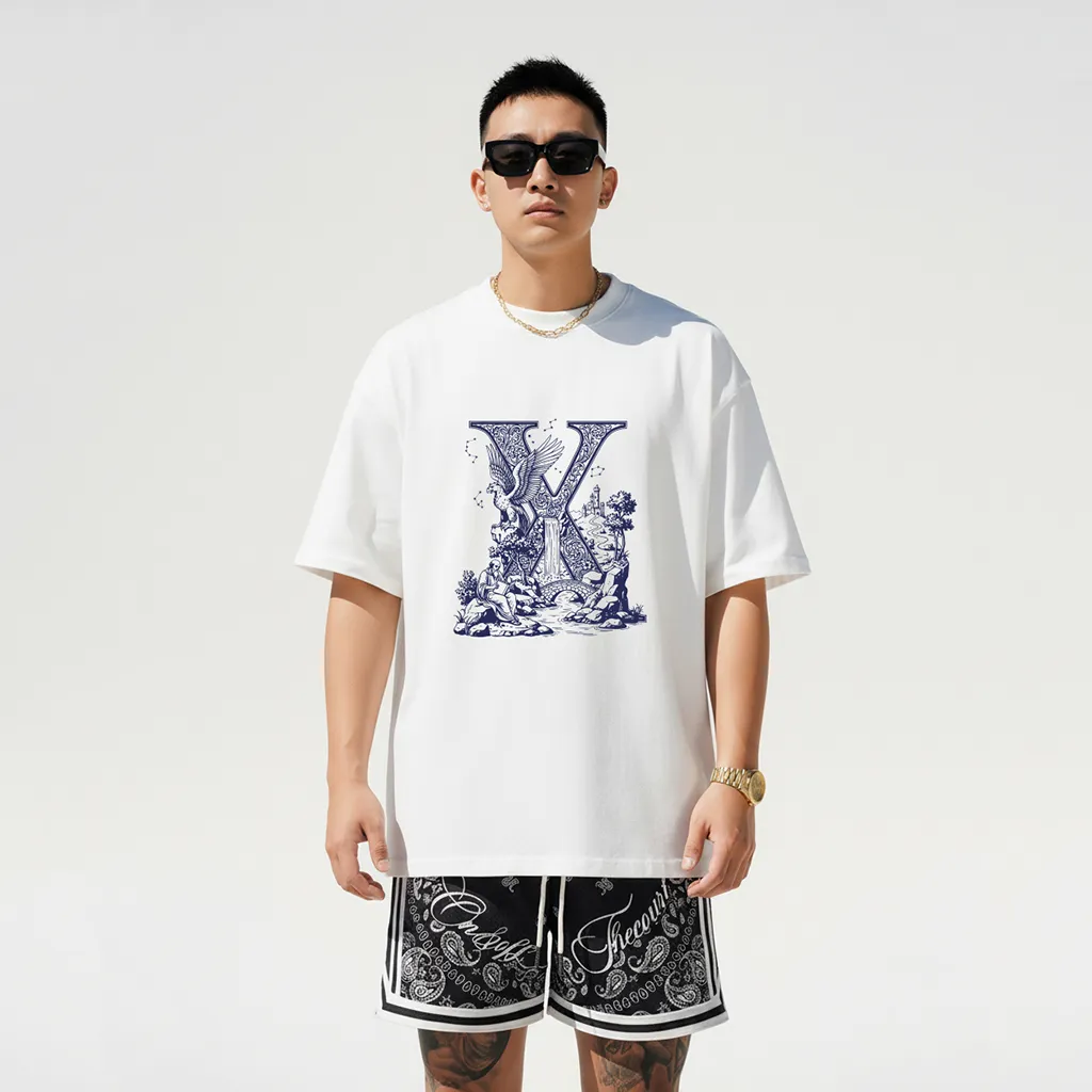 Áo phông form rộng Miucho Iconic vải cotton thoáng mát co giãn 2 chiều chữ X in artwork 2768_thumbnail_3