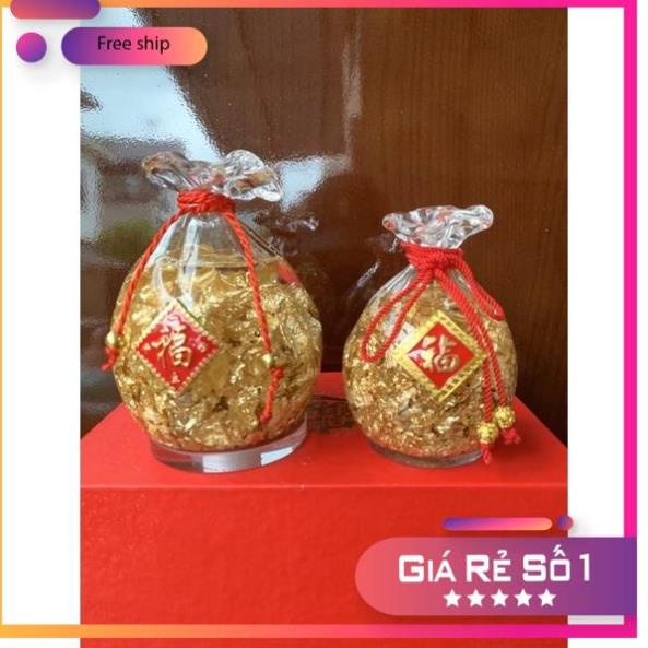 Hồ Lô Vàng Lá Phong Thuỷ Chiêu Tài Hút Lộc