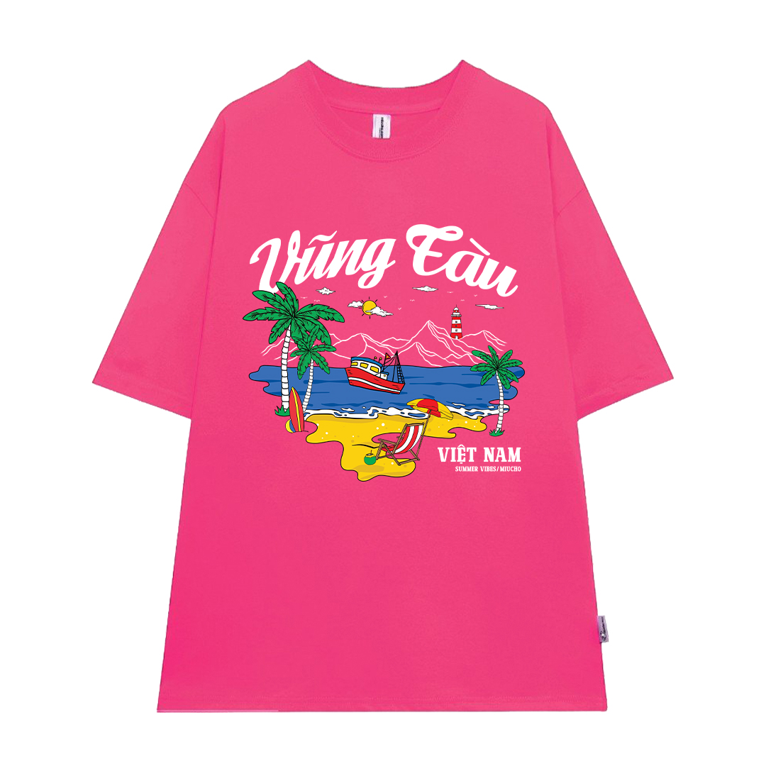 Áo thun du lịch Vũng Tàu ATD1259 Miucho vải cotton thoáng mát in mix_thumbnail_13