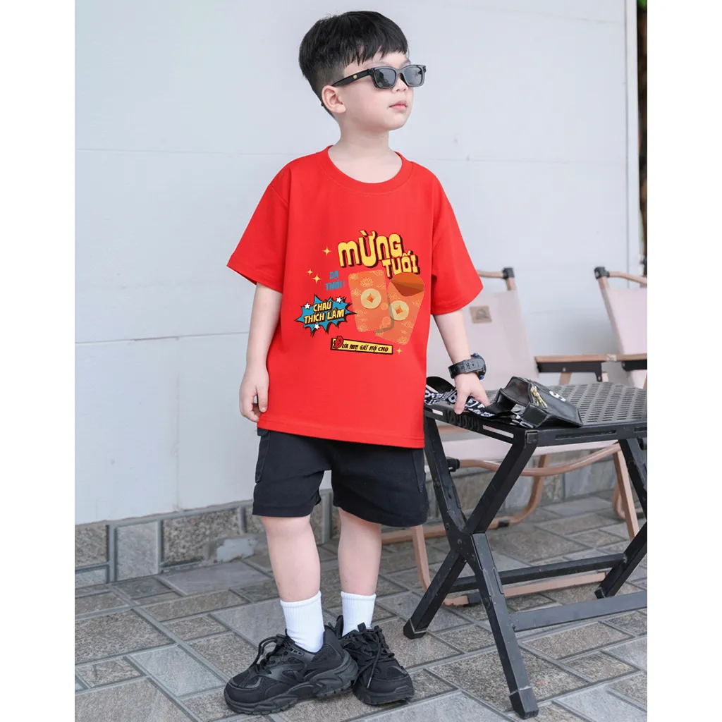 Áo thun kid Kado vải cotton dày dặn thoáng mát nhiều màu Mừng tuổi cho bé in mix 2857_thumbnail_2