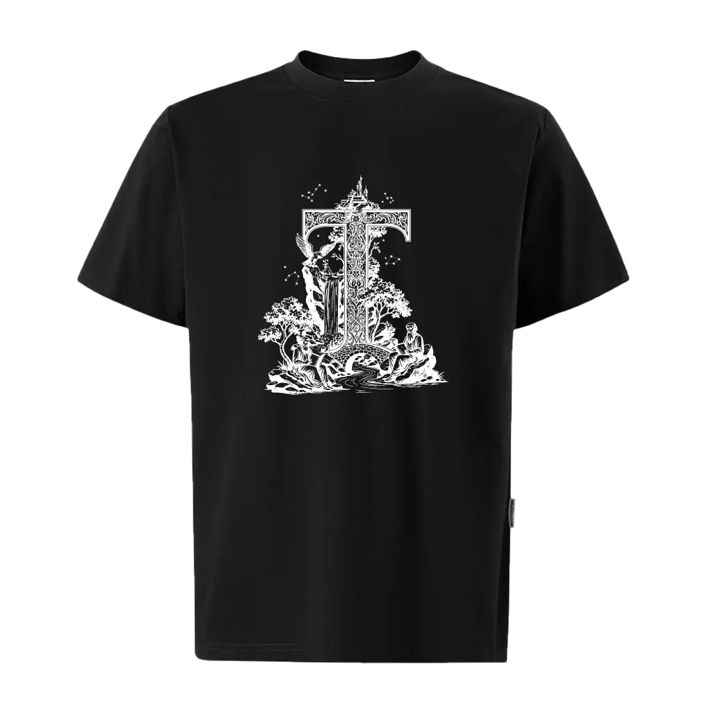 Áo thun nam form rộng Miucho Iconic vải cotton thoáng mát trẻ trung thấm hút tốt in chữ cái T 2765_thumbnail_9