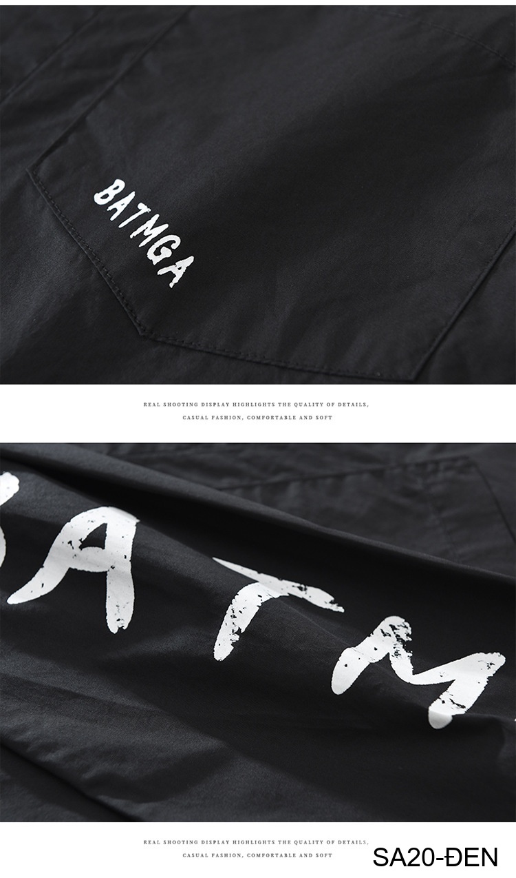 SA20 - Áo sơ mi nam tay dài in chữ BATMGA phong cách Hàn Quốc, chất cotton mềm mại, form rộng rãi_thumbnail_16