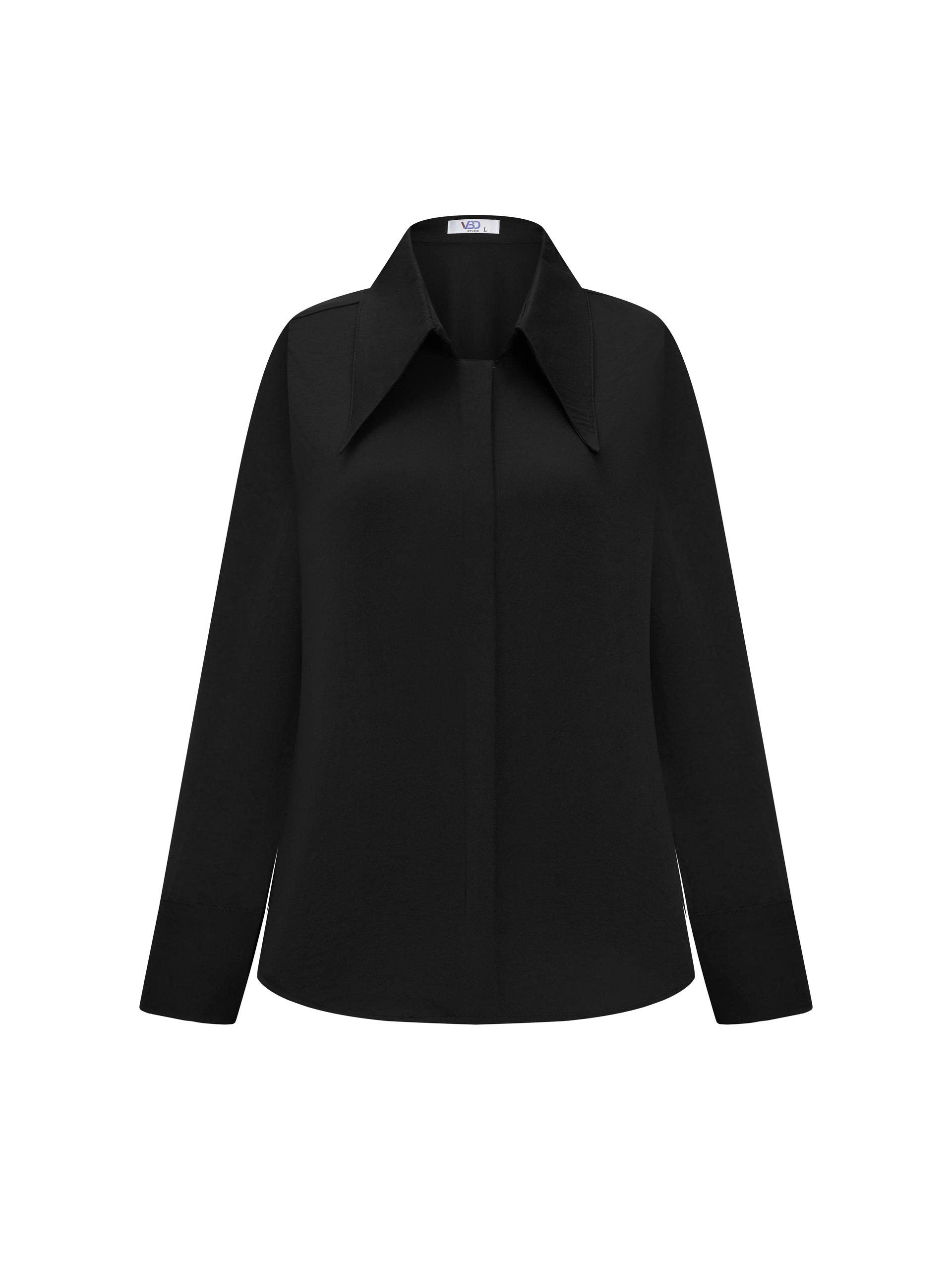 BIGSIZE NỮ - Áo sơ mi basic dấu nẹp dành cho nàng béo từ 55-90kg V-AK098