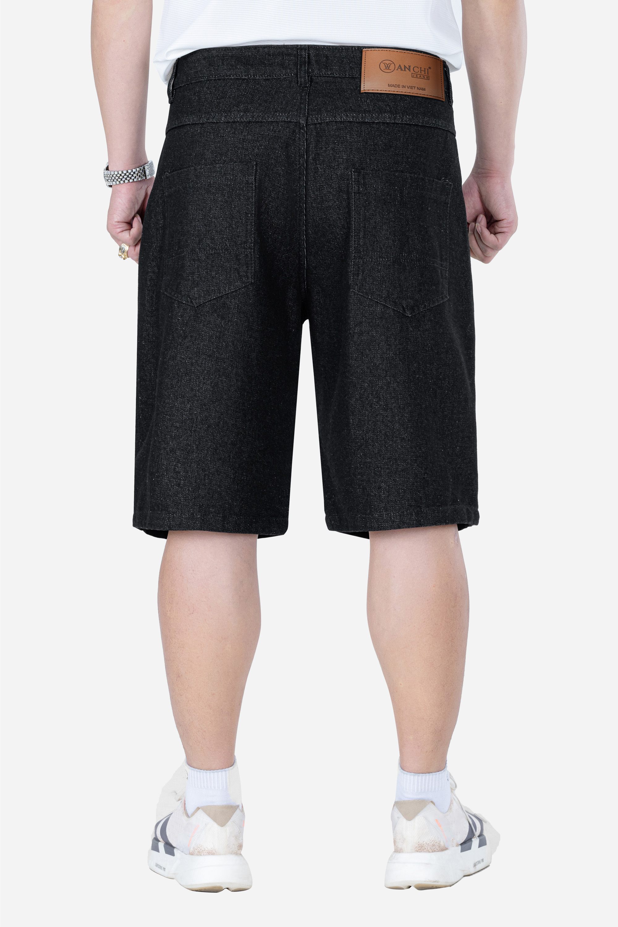 Quần Soọc Jeans 1 Li Nam Trung Niên ANCHI Chất Liệu Cafe Dáng Suông Túi Chéo Màu Xanh Nhạt_thumbnail_22