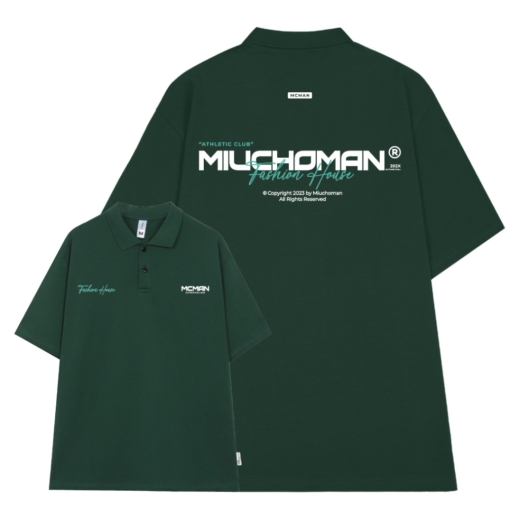 Polo nam đứng form tôn dáng PLD389 Miucho Man tay ngắn vải cotton Cổ trụ in basic_thumbnail_6