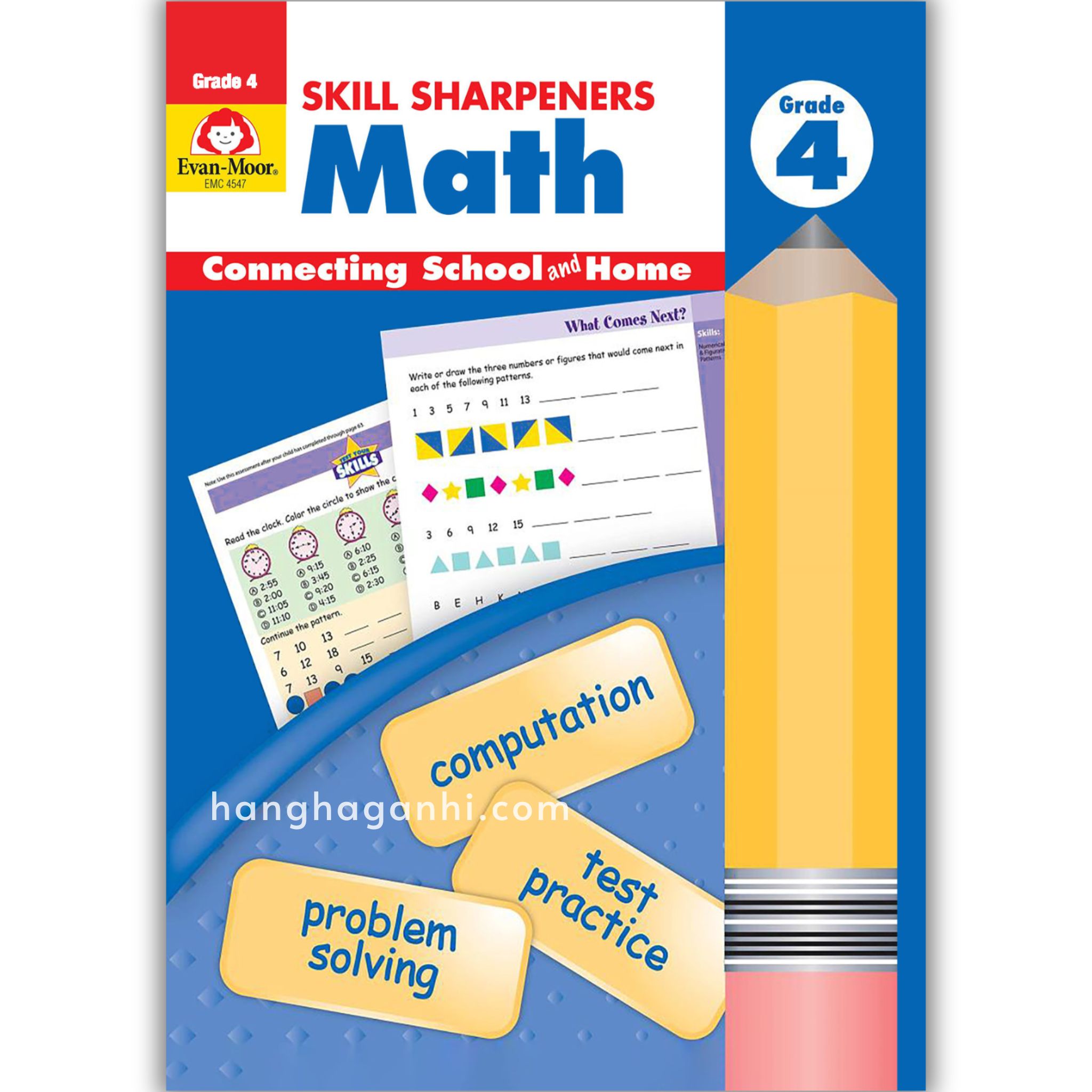 Skill Sharpeners Math Grade 4, Sách Toán Mỹ Evan Moor cho học sinh lớp 4