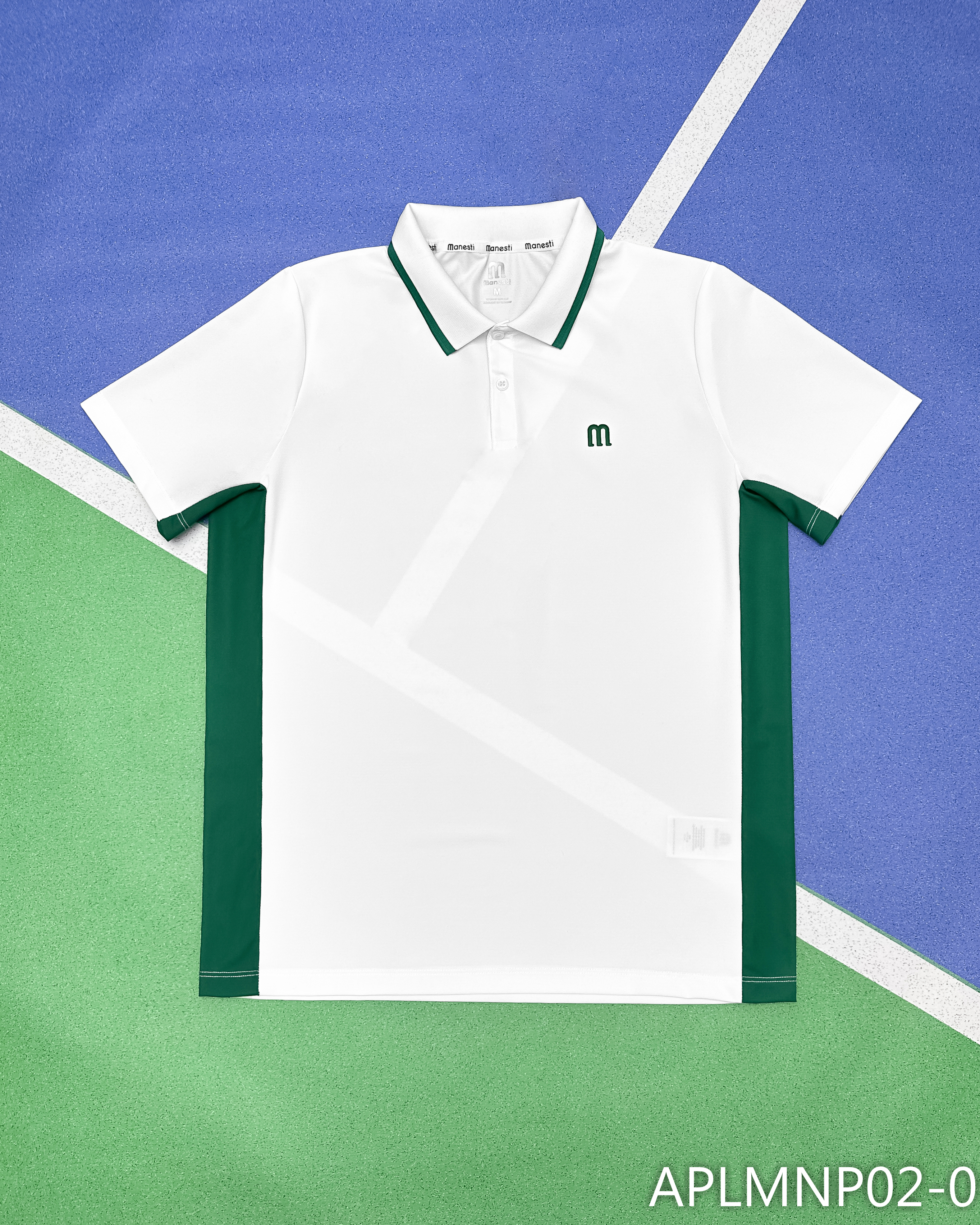 Áo polo thể thao nam chơi Picklebal/Tennis Interlock Manesti_thumbnail_8